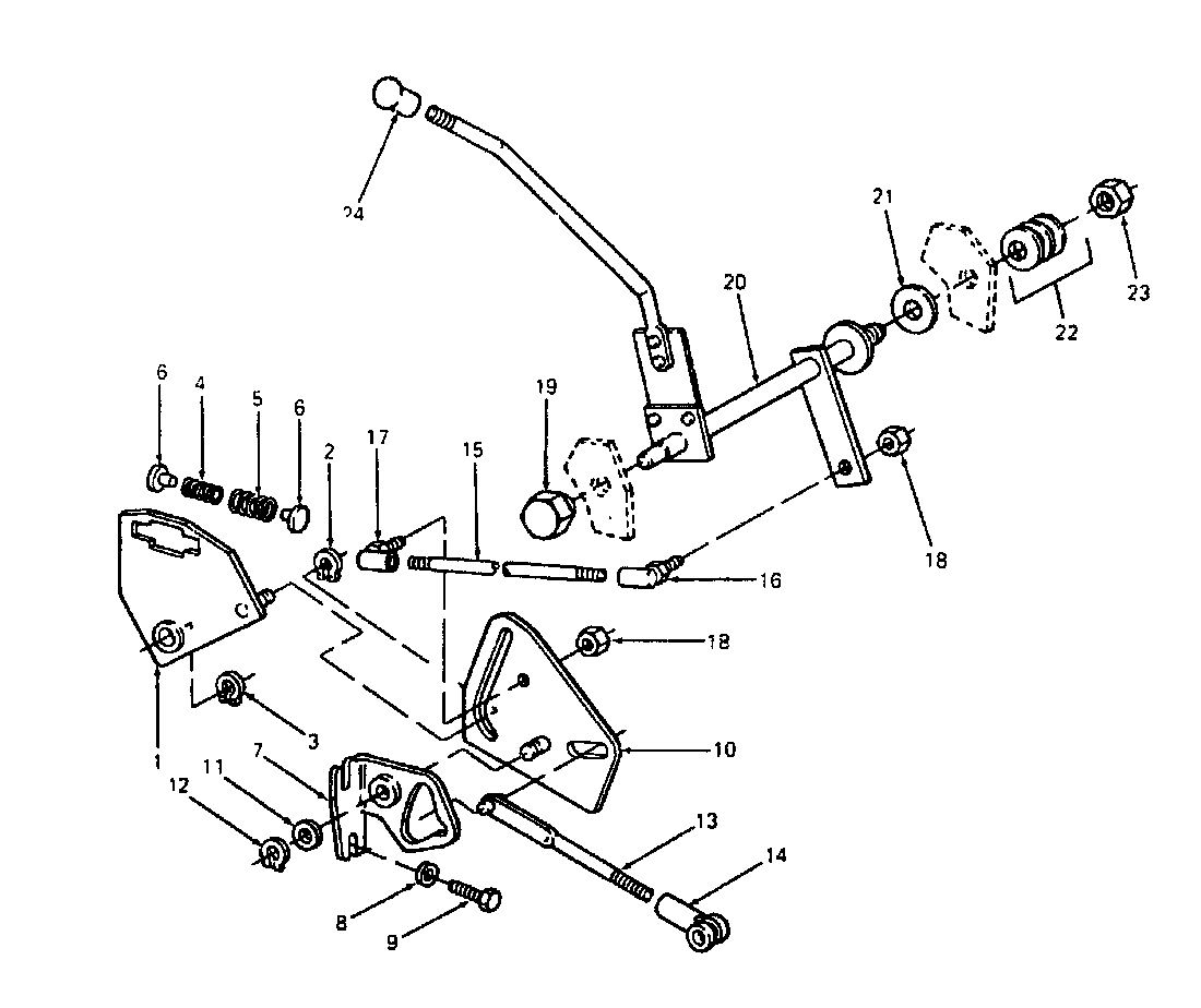 Cub Cadet, Kompakttraktoren, 1772, 1772 (1989), Mähwerksaushebung, MTD Ersatzteil-Zeichnungen