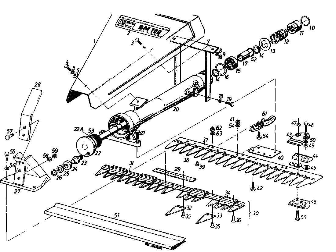 188-0176 (1988) Mähbalken MTD Balkenmäher Ersatzteile