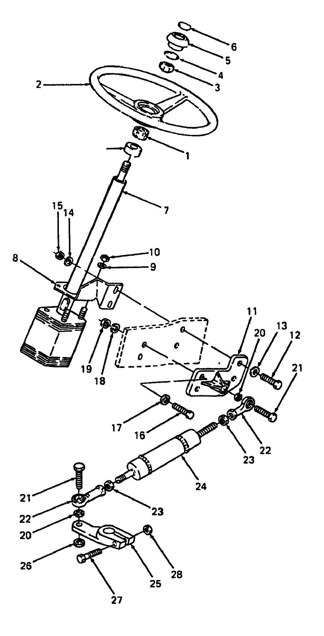 Cub Cadet, Kompakttraktoren, 1772, 1772 (1989), Lenkung, MTD Ersatzteil-Zeichnungen