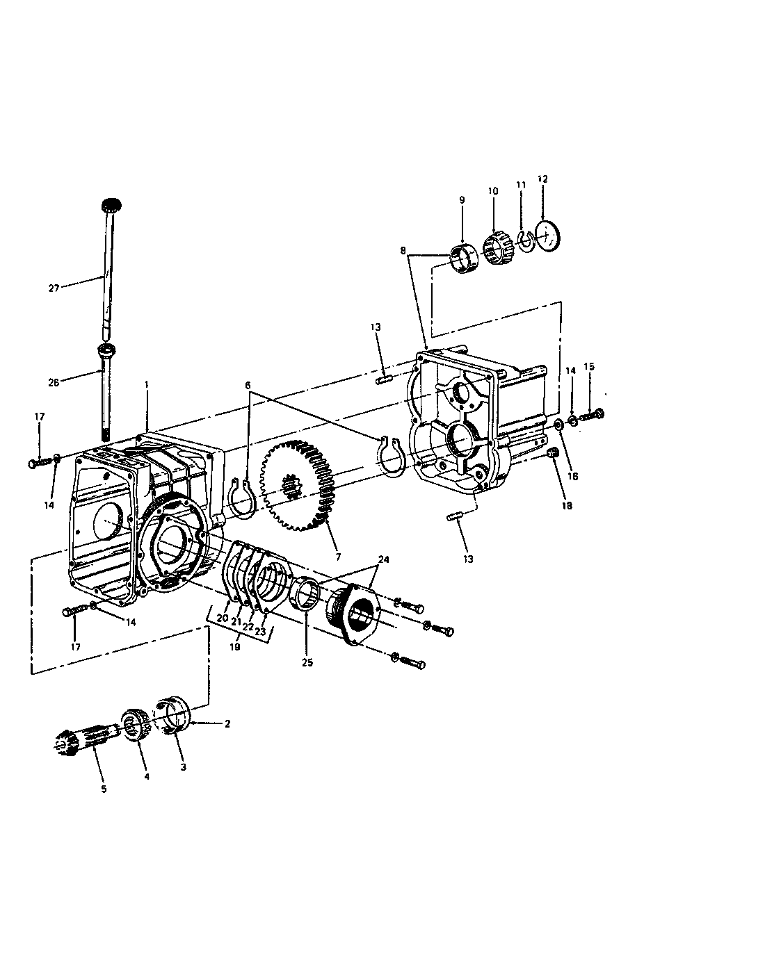Cub Cadet, Kompakttraktoren, 1772, 1772 (1989), Getriebe, MTD Ersatzteil-Zeichnungen