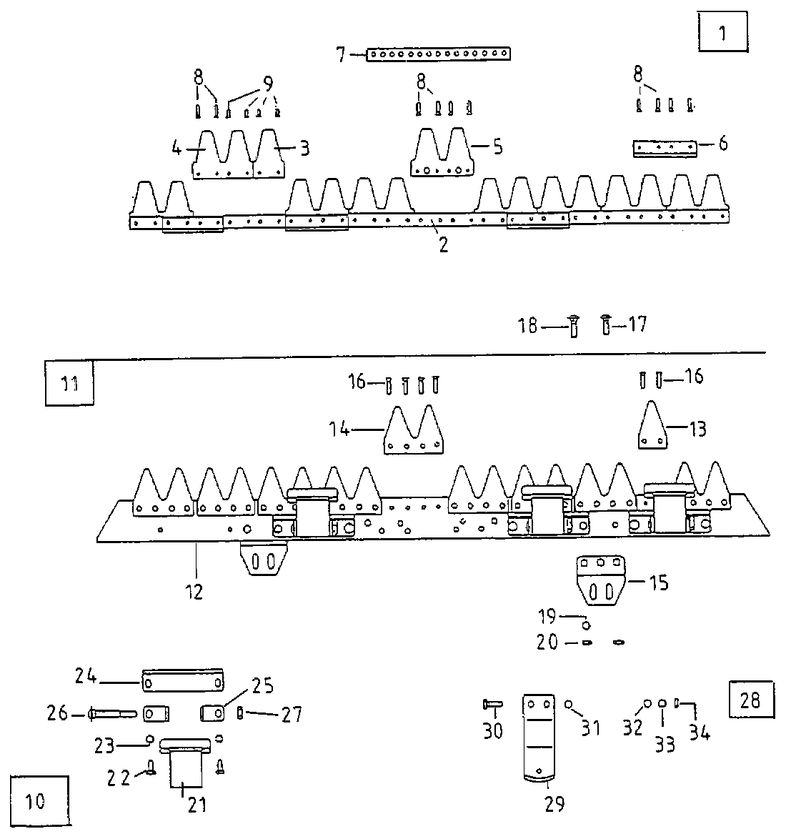 07517.05 (1998) Mähbalken mit Klapphebel MTD Balkenmäher Ersatzteile