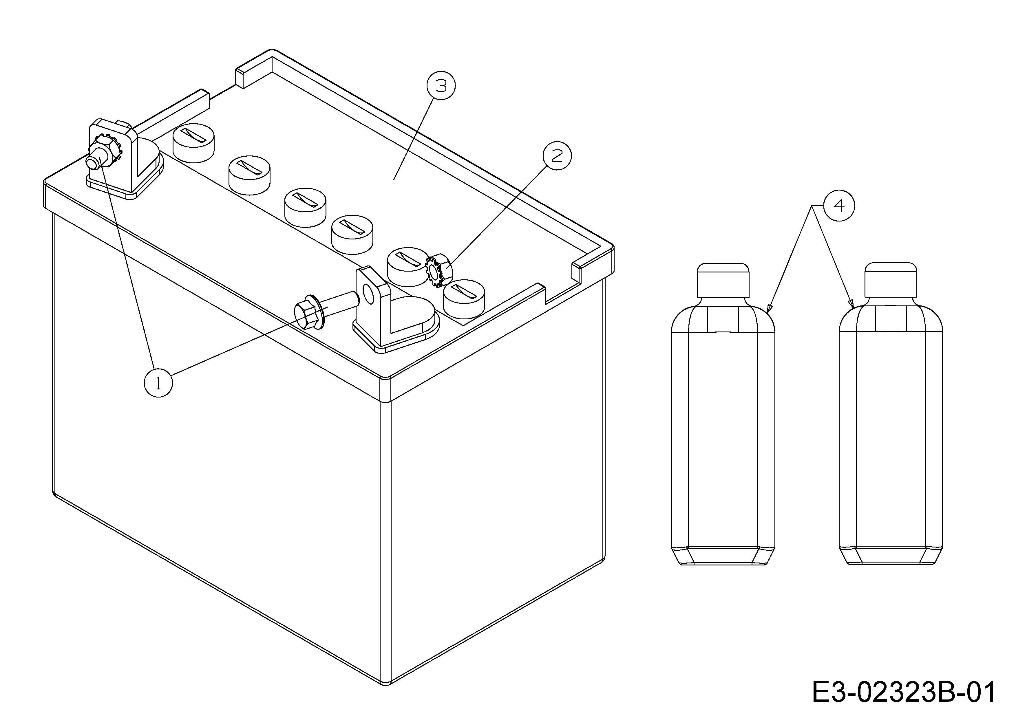 Massey Ferguson, Rasentraktoren, MF 42-18 SH, 13BX795G695 (2008), Batterie, MTD Ersatzteil-Zeichnungen