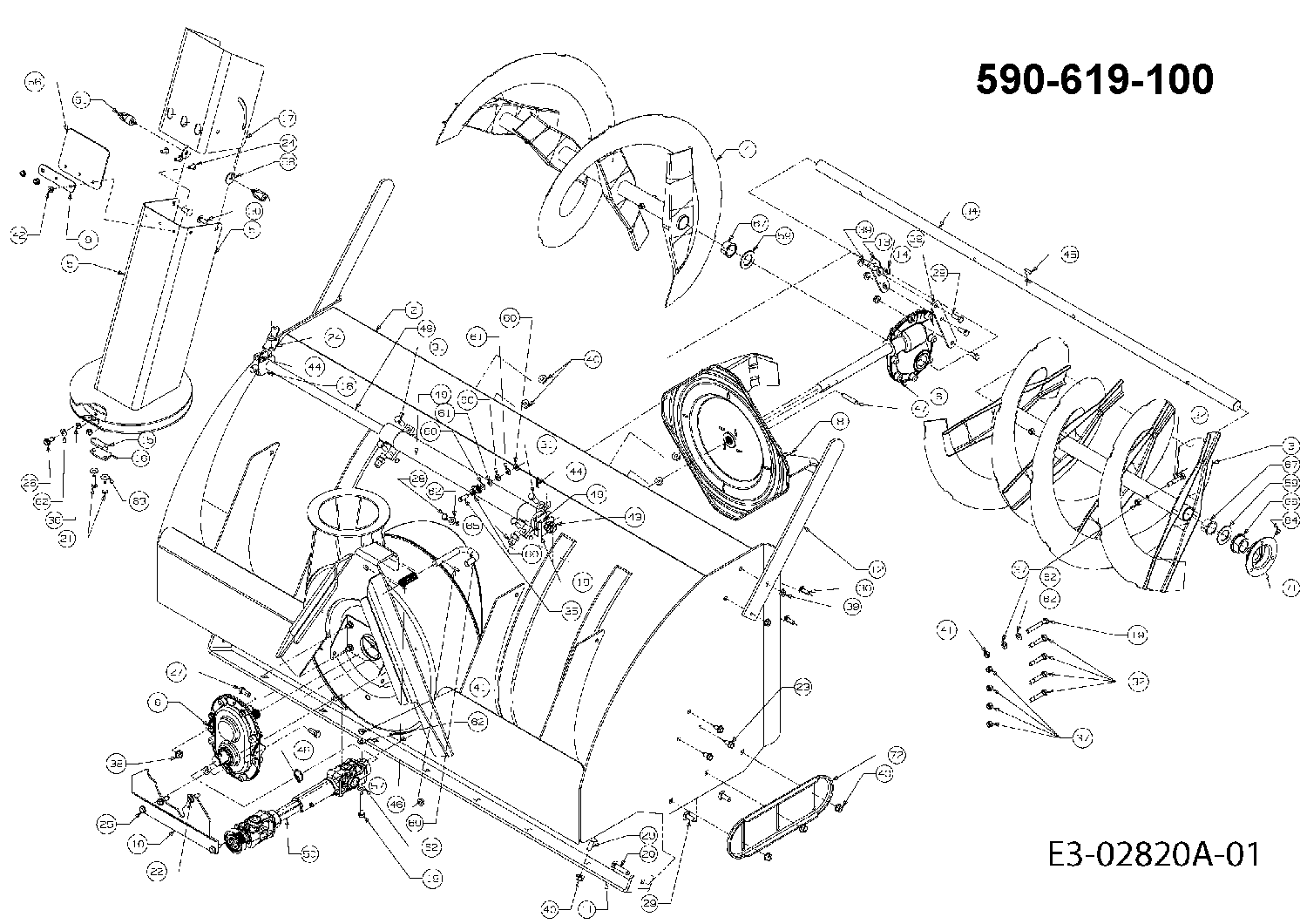 Cub Cadet, Kompakttraktoren, HDS 6284, 54AD74HD603 (2007), Grundgerät, MTD Ersatzteil-Zeichnungen