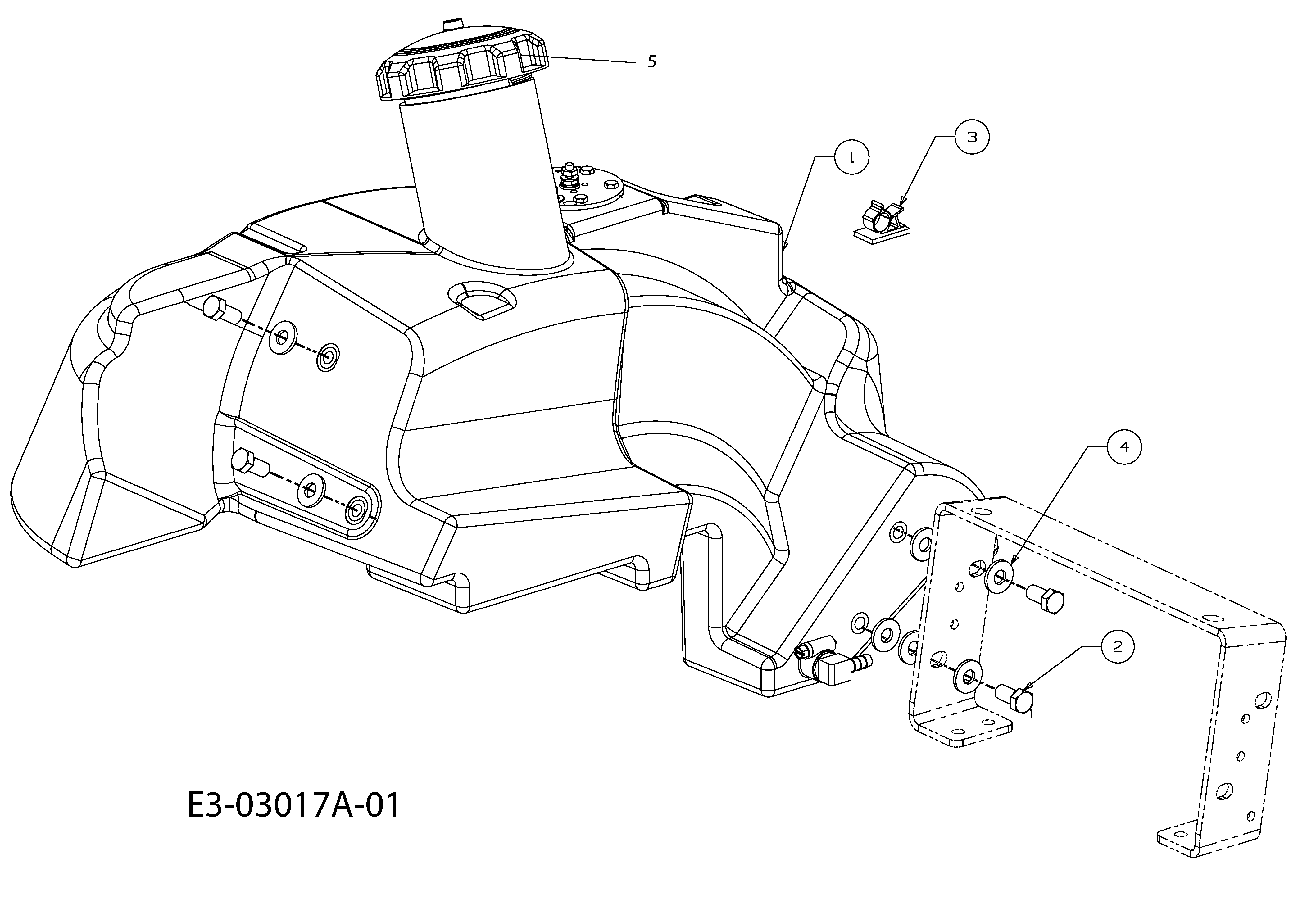 Cub Cadet, Kompakttraktoren, HDS 5264, 54AE52L-603 (2007), Tank, MTD Ersatzteil-Zeichnungen