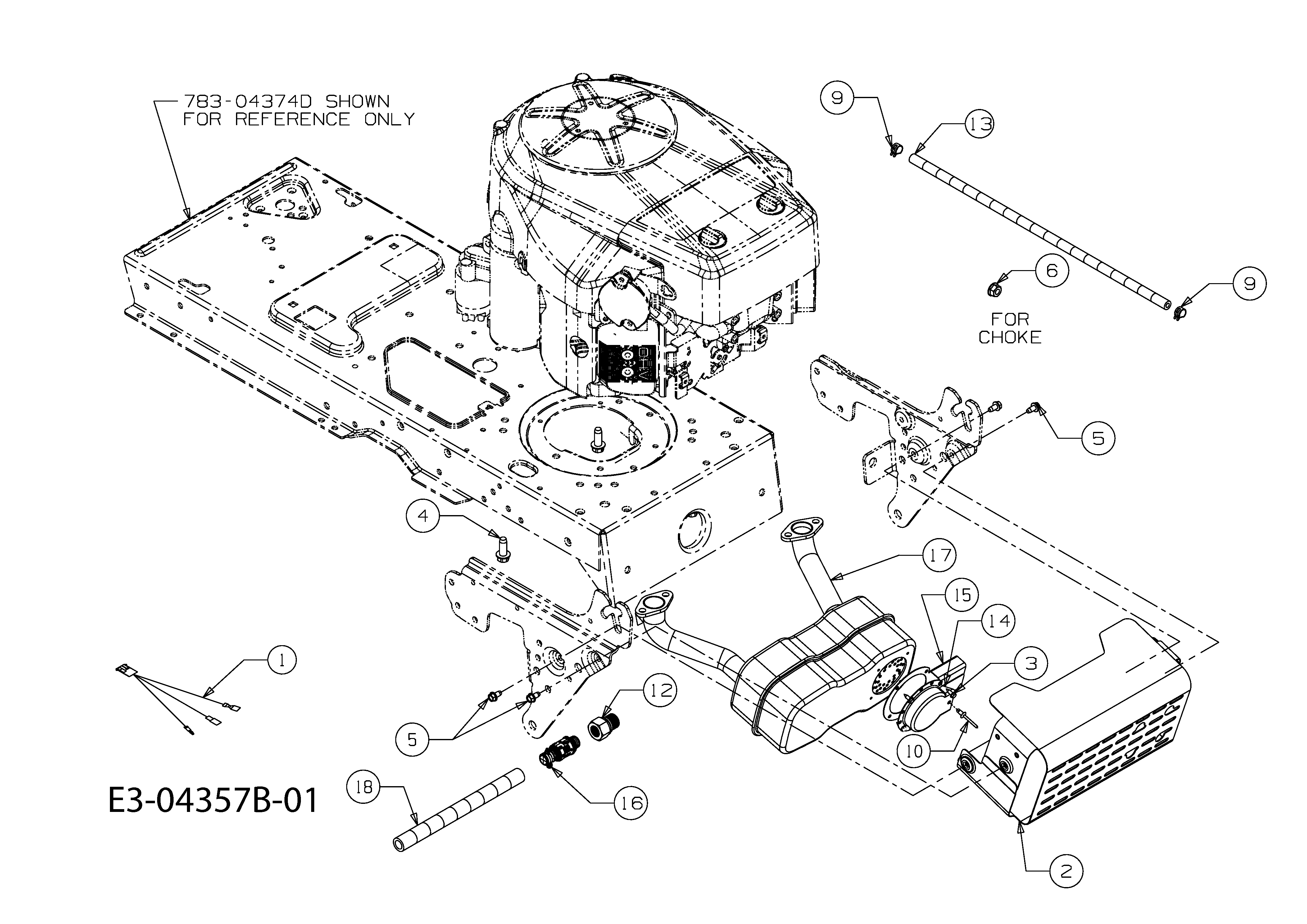 Massey Ferguson, Rasentraktoren, MF 36-22 HG, 13CF51CI495 (2010), Motorzubehör, MTD Ersatzteil-Zeichnungen