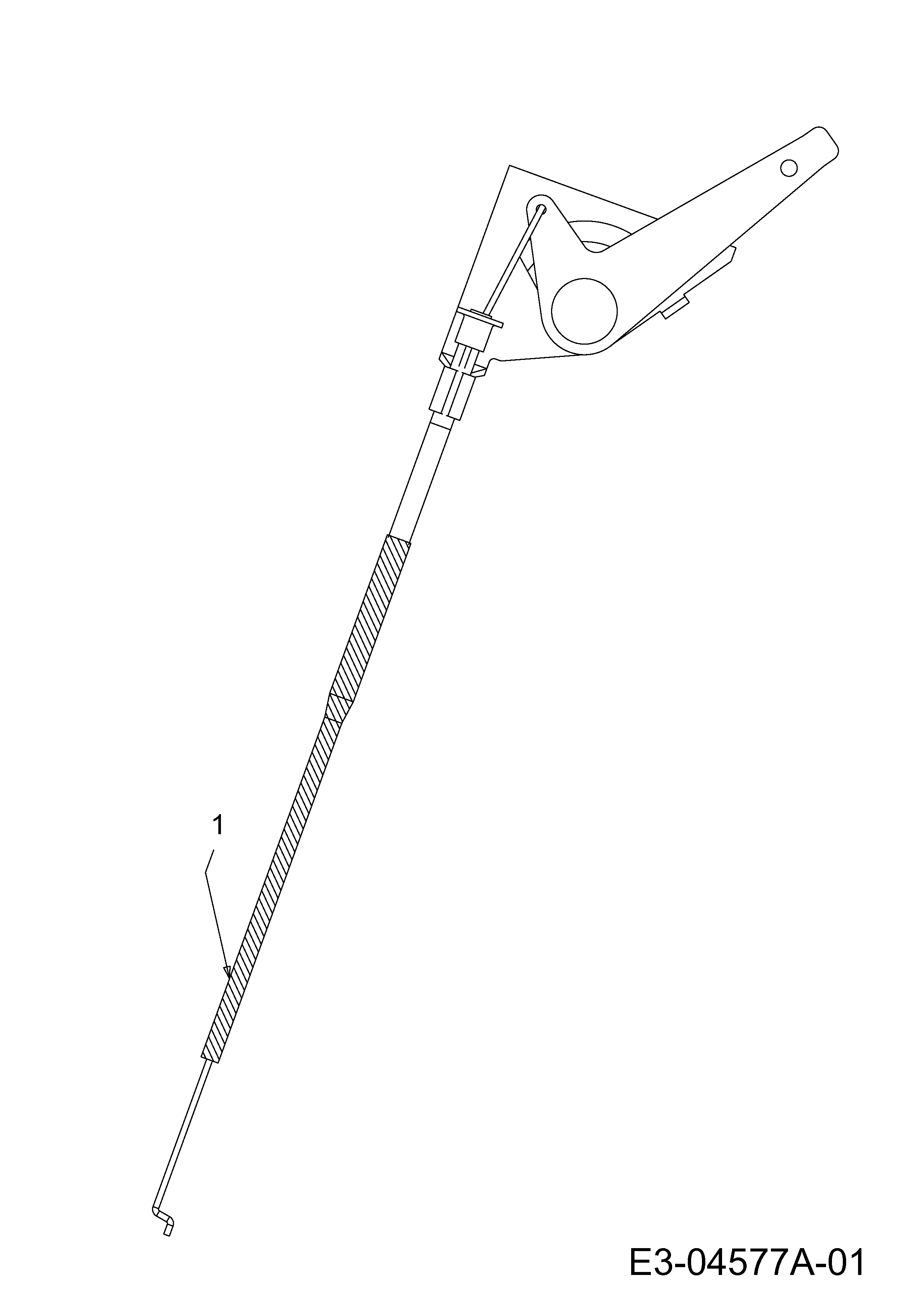 Massey Ferguson, Rasentraktoren, MF 36-22 HG, 13HF91GI695 (2014), Gaszug, MTD Ersatzteil-Zeichnungen