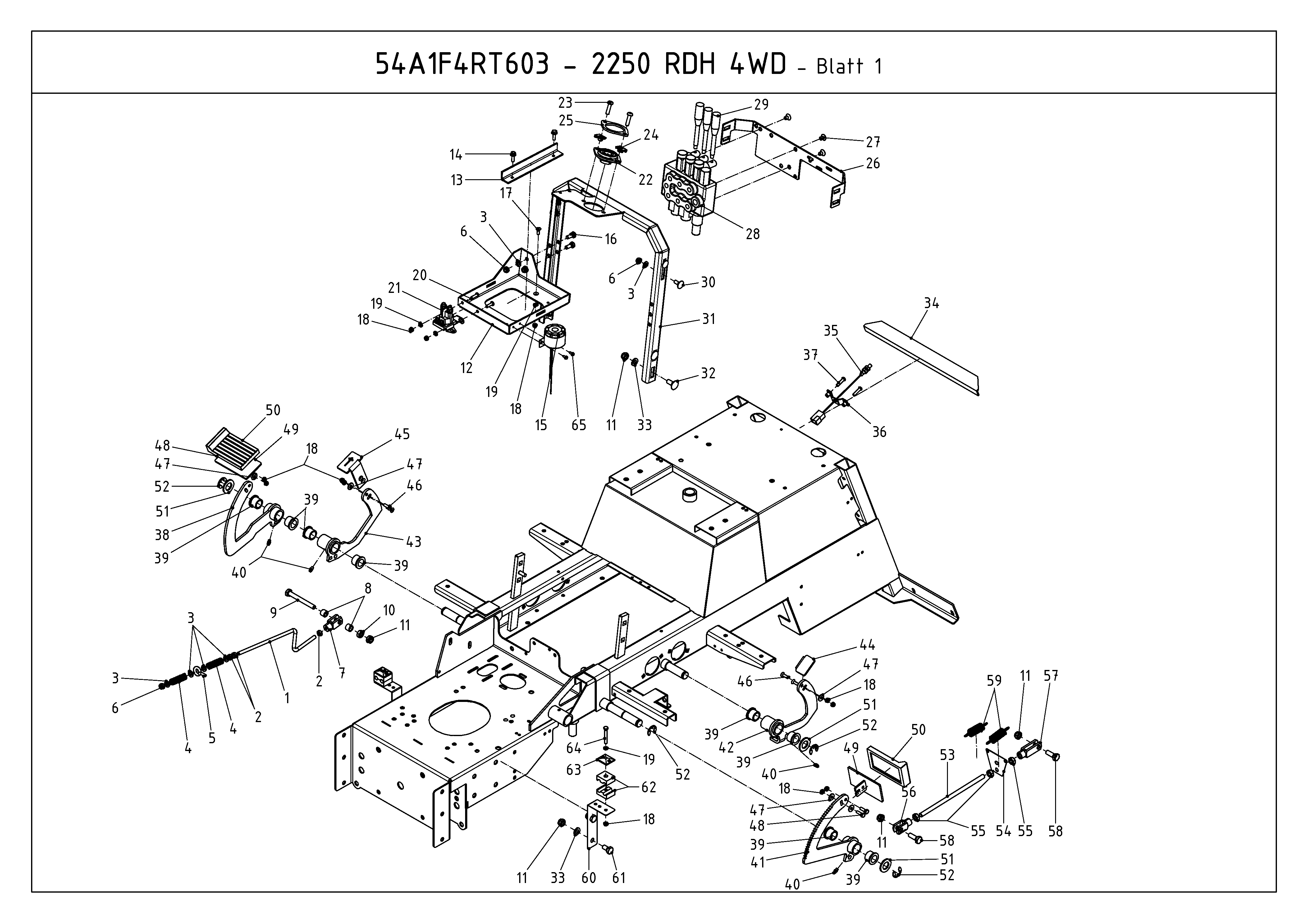 Cub Cadet, Kompakttraktoren, CC 2250 RDH 4 WD, 54A1F4RT603 (2009), Pedale, MTD Ersatzteil-Zeichnungen