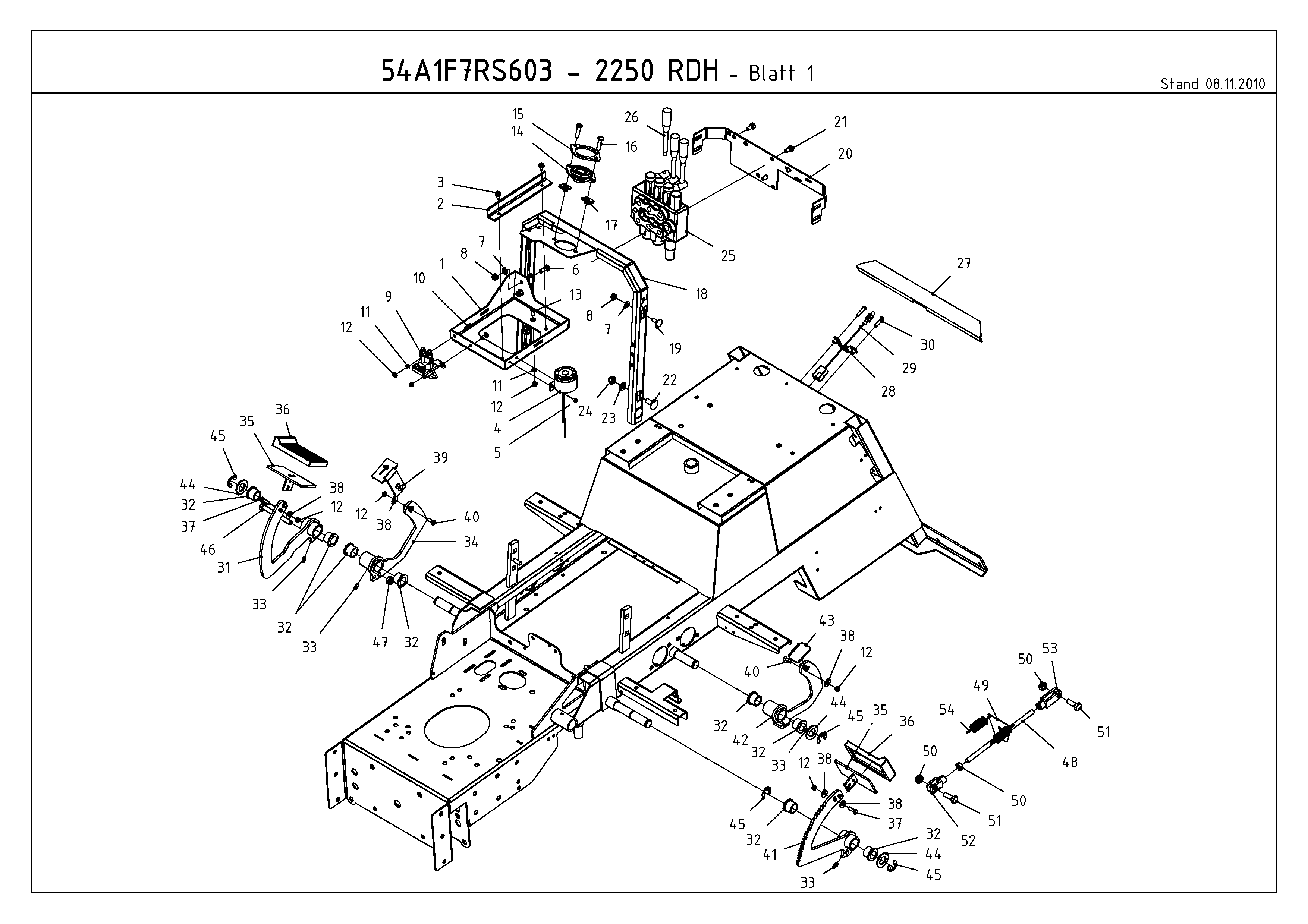 Cub Cadet, Kompakttraktoren, CC 2250 RDH, 54A1F7RS603 (2011), Pedale, MTD Ersatzteil-Zeichnungen