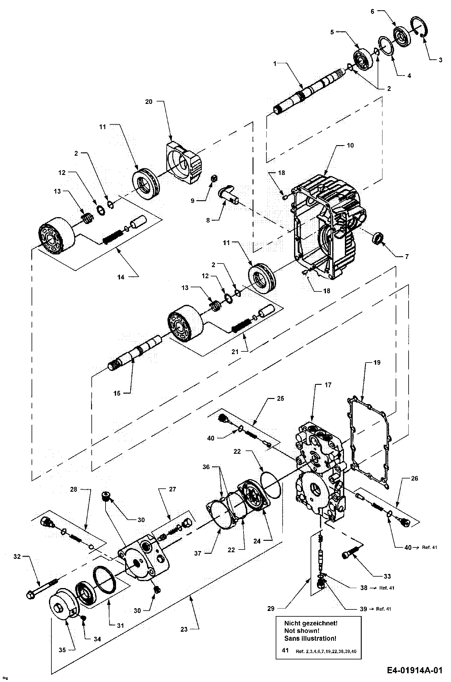 Cub Cadet, Gartentraktoren, HDS 3235, 14B-692-603 (2005), Hydrostat, MTD Ersatzteil-Zeichnungen