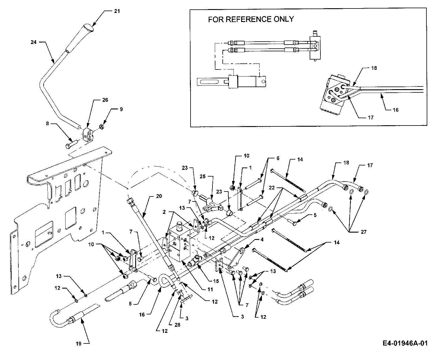 Cub Cadet, Gartentraktoren, HDS 3235, 14A-672-603 (2004), Hydraulik, MTD Ersatzteil-Zeichnungen