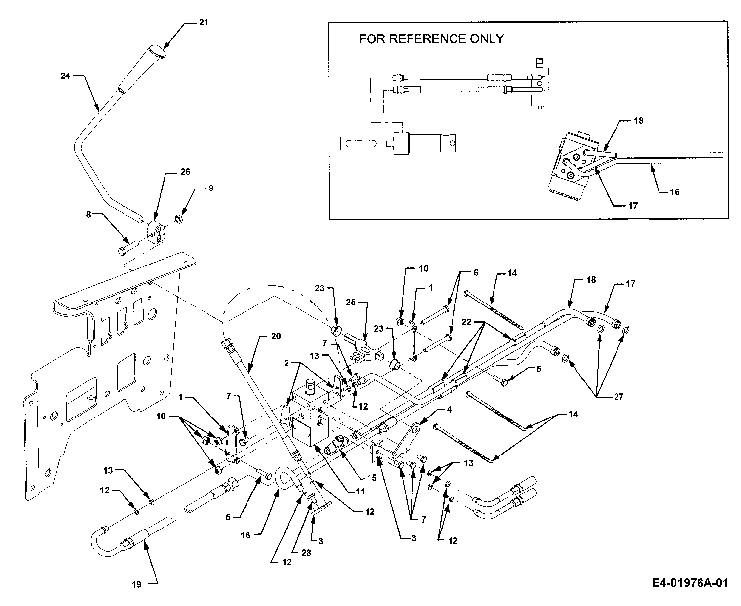 Cub Cadet, Gartentraktoren, HDS 3235, 14A-676-100 (1998), Hydraulik, MTD Ersatzteil-Zeichnungen